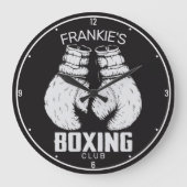 Aangepaste boxingclub Boxer Gym Fighter Grote Klok (Voorkant)