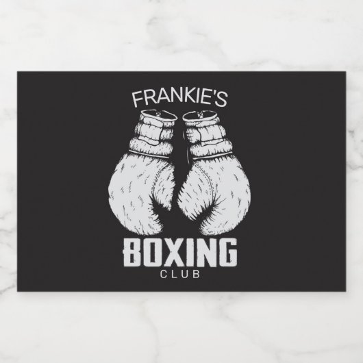 Aangepaste boxingclub Boxer Gym Fighter Likeurfles Etiket (Enkel label)
