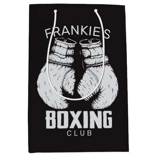 Aangepaste boxingclub Boxer Gym Fighter Medium Cadeauzakje (Voorkant)