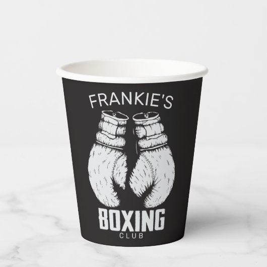 Aangepaste boxingclub Boxer Gym Fighter Papieren Bekers (Voorkant)