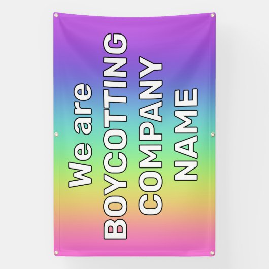 Aangepaste boycot Rainbow Banner (Verticaal)