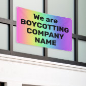 Aangepaste boycot Rainbow Banner (Buitenkant Gebouw)