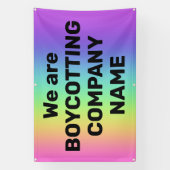 Aangepaste boycot Rainbow Banner (Verticaal)