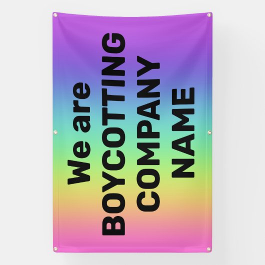 Aangepaste boycot Rainbow Banner (Verticaal)