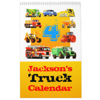 Aangepaste boys 4e verjaardag van de bouw van een kalender
