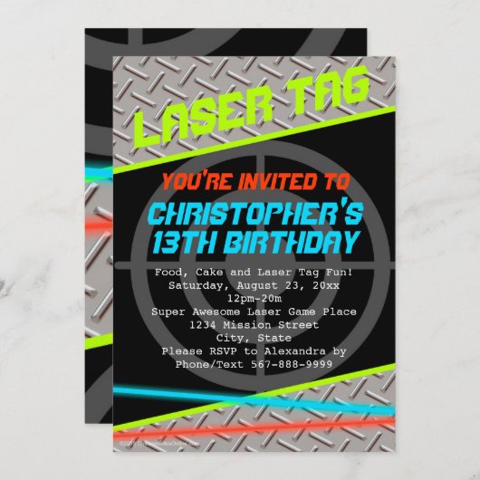 Aangepaste boys voor laserLabel, geboortedag Kaart (Voorkant / Achterkant)