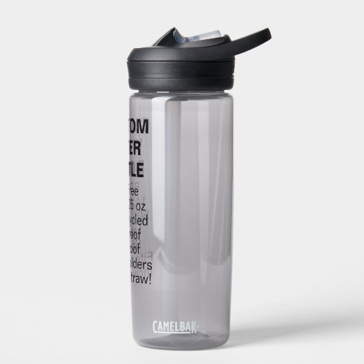 Aangepaste BPA-vrije waterfles 20oz CHARCOAL GRAY (Links)