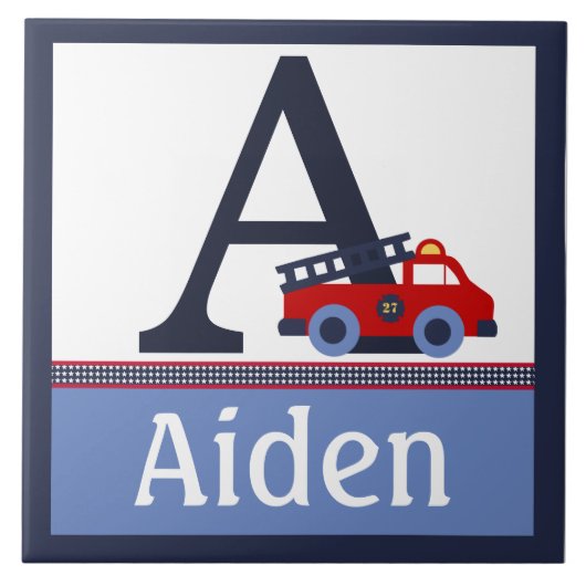 Aangepaste brandblusmotor/Vrachtbrief (Tile) Tegeltje (Voorkant)