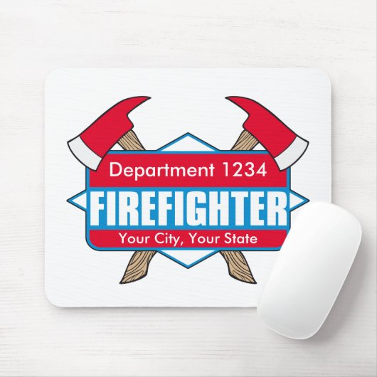 Aangepaste brandblusser met assen muismat (Met muis)