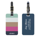 Aangepaste Branded Bright Heues & Faux Gold Bagagelabel