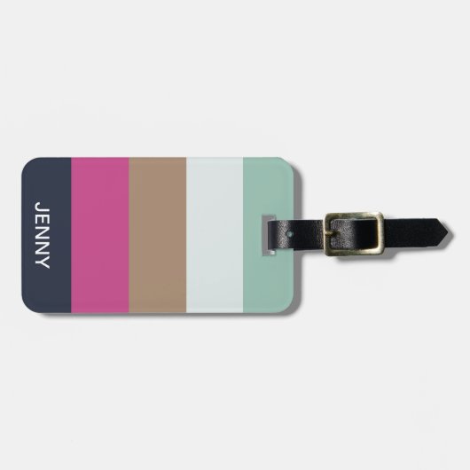 Aangepaste Branded Bright Heues & Faux Gold Bagagelabel (Voorkant horizontaal)