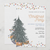 Aangepaste Branded Christmas Holiday Party uitnodi Kaart (Voorkant / Achterkant)