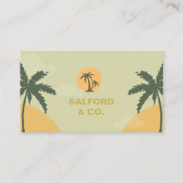 Aangepaste Branded Groen Geel Zomer Event Planner Visitekaartje