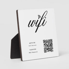 Aangepaste branded WiFi-netwerk QR-code Wit Fotoplaat