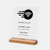 Aangepaste Branded WiFi-Netwerk Verbinden Modern W Acryl Bord (Hoek)