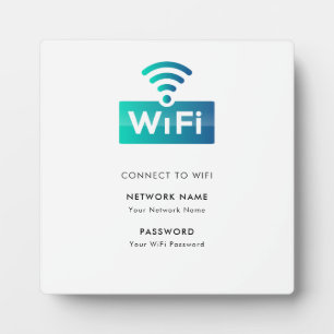 Aangepaste Branded WiFi-Netwerk Verbinden Modern W Fotoplaat