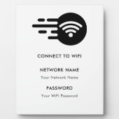 Aangepaste Branded WiFi-Netwerk Verbinden Modern W Fotoplaat (Voorkant)