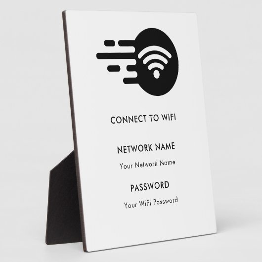 Aangepaste Branded WiFi-Netwerk Verbinden Modern W Fotoplaat (Zijkant)