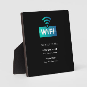 Aangepaste Branded WiFi-Netwerk Verbinden Modern Z Fotoplaat