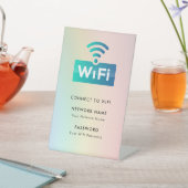 Aangepaste Branded WiFi-Netwerk Verbinden Moderne  Reclamebord Met Voetstuk (Insitu)