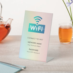 Aangepaste Branded WiFi-Netwerk Verbinden Moderne  Reclamebord Met Voetstuk