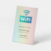 Aangepaste Branded WiFi-Netwerk Verbinden Moderne Reclamebord Met Voetstuk (Voorkant)