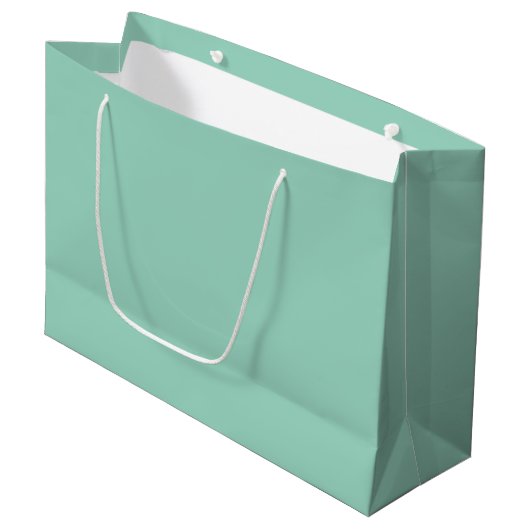 Aangepaste Branded Witte Gift Bag | Groot Glanzend Cadeauzakje (Voorkant Gekanteld)