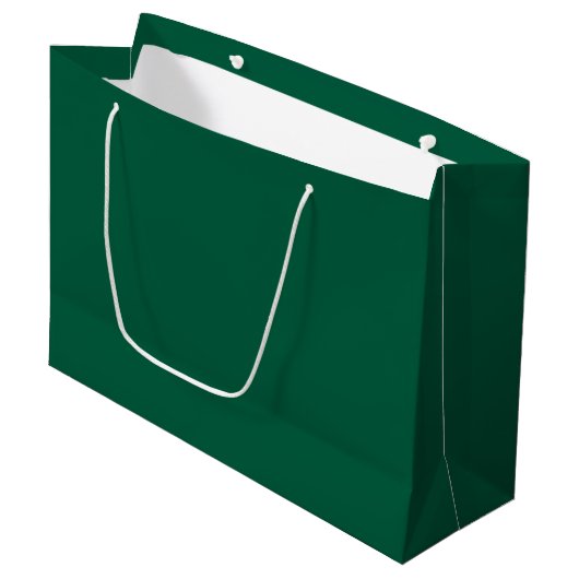 Aangepaste Branded Witte Gift Bag | Groot Glanzend Cadeauzakje (Voorkant Gekanteld)
