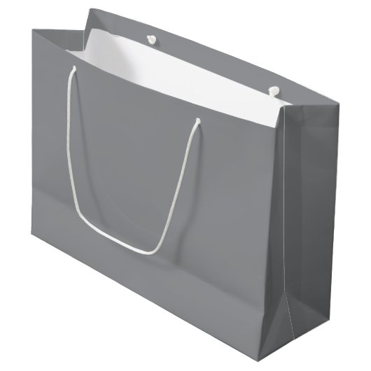 Aangepaste Branded Witte Gift Bag | Groot Glanzend Cadeauzakje (Voorkant Gekanteld)