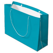Aangepaste Branded Witte Gift Bag | Groot Glanzend Cadeauzakje (Achterkant Gekanteld)