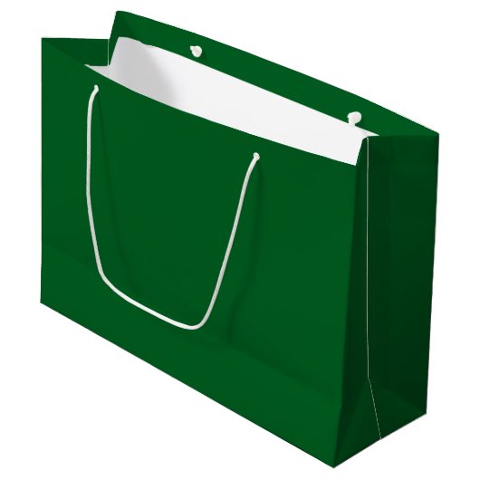Aangepaste Branded Witte Gift Bag | Groot Glanzend Cadeauzakje (Voorkant Gekanteld)