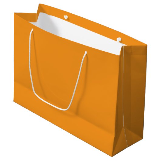 Aangepaste Branded Witte Gift Bag | Groot Glanzend Cadeauzakje (Voorkant Gekanteld)