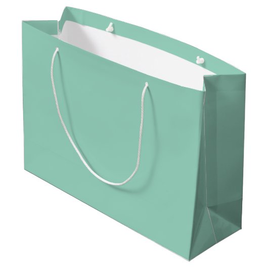 Aangepaste Branded Witte Gift Bag | Groot Glanzend Groot Cadeauzakje (Achterkant Gekanteld)