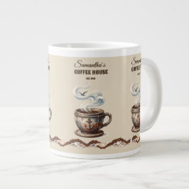 Aangepaste branding voor Coastal Cafe Grote Koffiekop