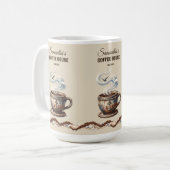 Aangepaste branding voor Coastal Cafe Koffiemok (Voorkant links)