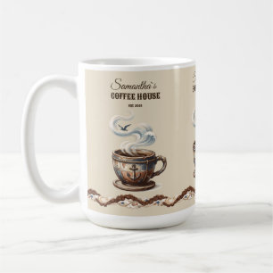 Aangepaste branding voor Coastal Cafe  Koffiemok