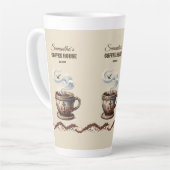Aangepaste branding voor Coastal Cafe Latte Mok (Linkerhoek)