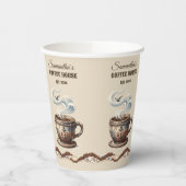 Aangepaste branding voor Coastal Cafe Papieren Bekers (Links)