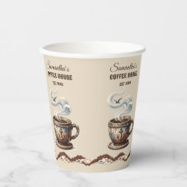Aangepaste branding voor Coastal Cafe Papieren Bekers