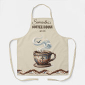 Aangepaste branding voor Coastal Cafe Schort (Voorkant)
