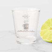 Aangepaste branding voor Coastal Cafe Shot Glas (Achterkant)