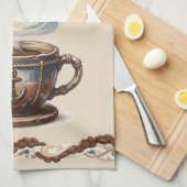 Aangepaste branding voor Coastal Cafe Theedoek (Quarter Fold)
