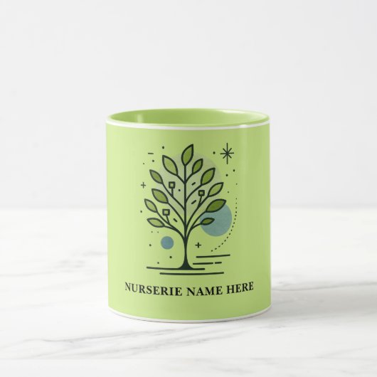 Aangepaste branding voor Greenleaf Nursery Mok (Midden)