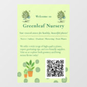 Aangepaste branding voor Greenleaf Nursery Raamsticker (Vel)