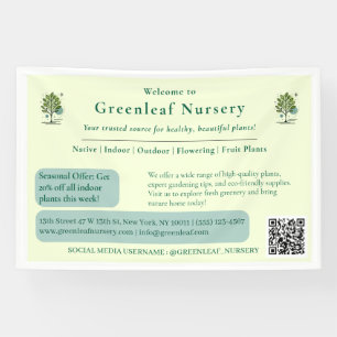 Aangepaste branding voor Greenleaf Nursery Spandoek