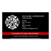 Aangepaste brandweer brandweer embleem Logo Magnetisch Visitekaartje (Voorkant)