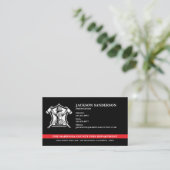 Aangepaste brandweer brandweer Logo Visitekaartje (Staand voorkant)