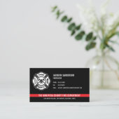 Aangepaste brandweer brandweer QR code Visitekaartje (Staand voorkant)