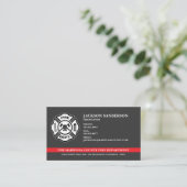 Aangepaste brandweer brandweer rode lijn Logo Visitekaartje (Staand voorkant)