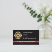 Aangepaste brandweer brandweer rode lijn Logo Visitekaartje (Staand voorkant)